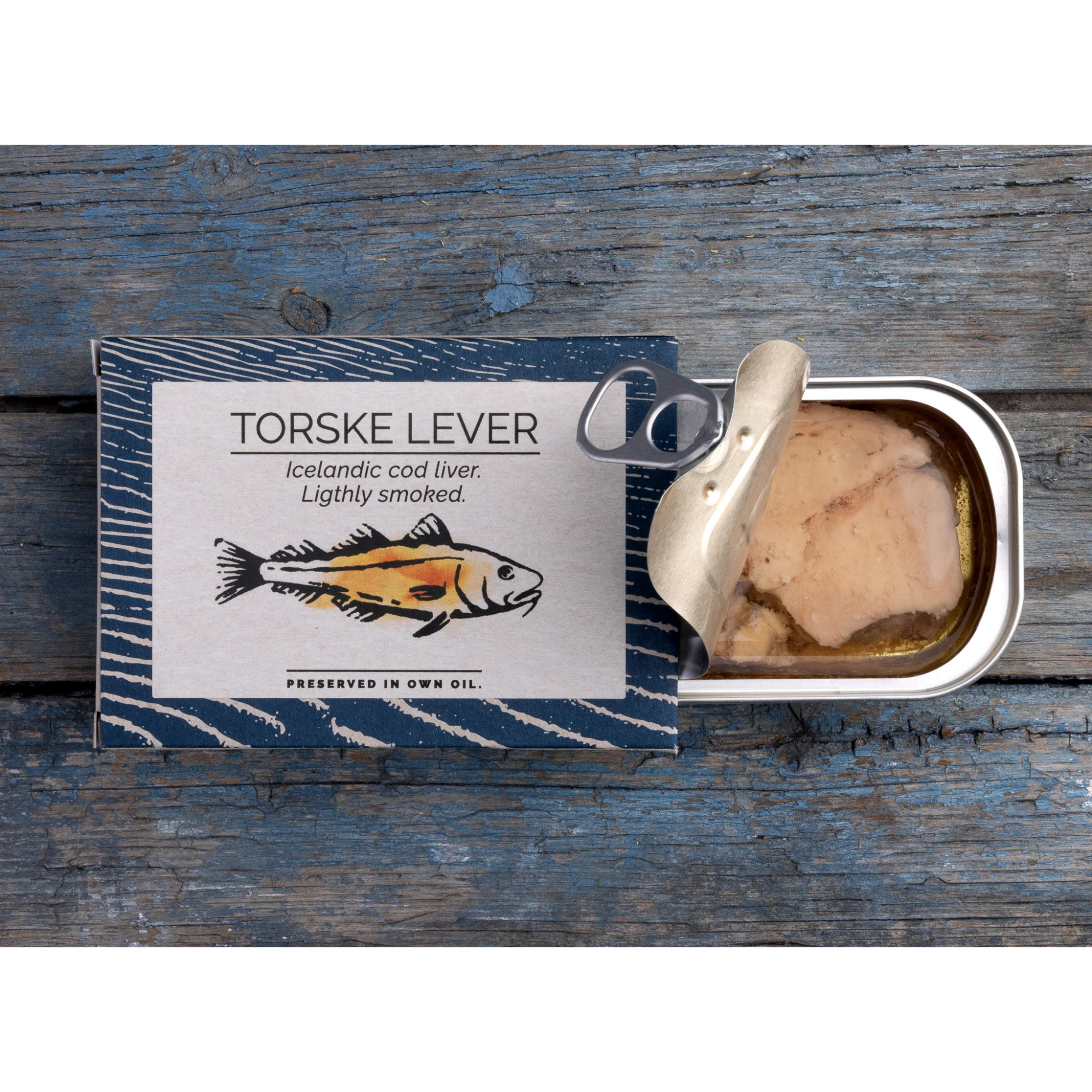 FANGST Icelandic Cod Liver, Lightly Smoked (TORSKELEVER) aka 'Foie Gras' of the Ocean