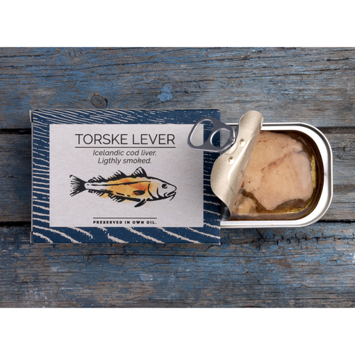 FANGST Icelandic Cod Liver, Lightly Smoked (TORSKELEVER) aka 'Foie Gras' of the Ocean