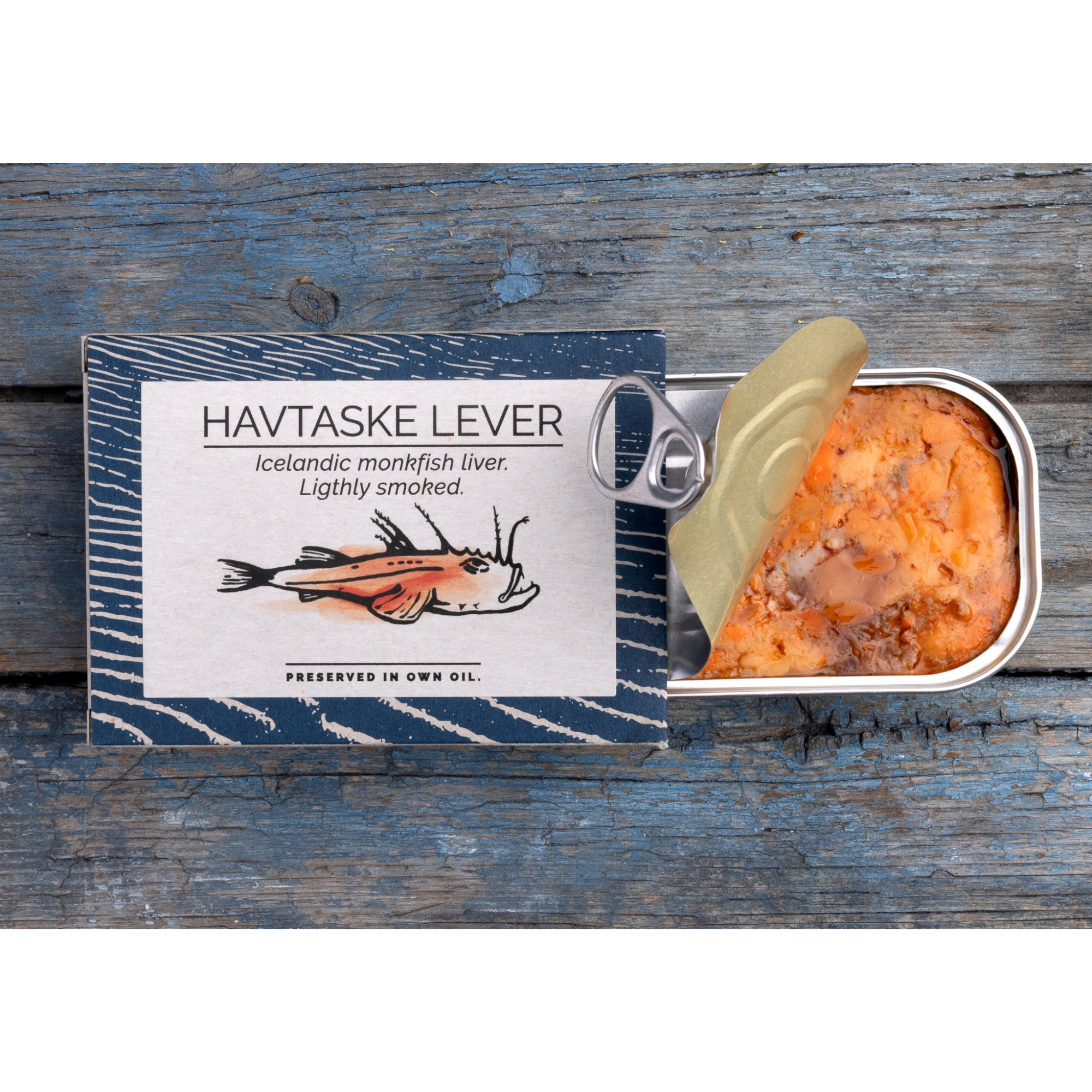 FANGST Icelandic Monkfish Liver, Lightly Smoked (HAVTASKELEVER) aka 'Foie Gras' of the Ocean