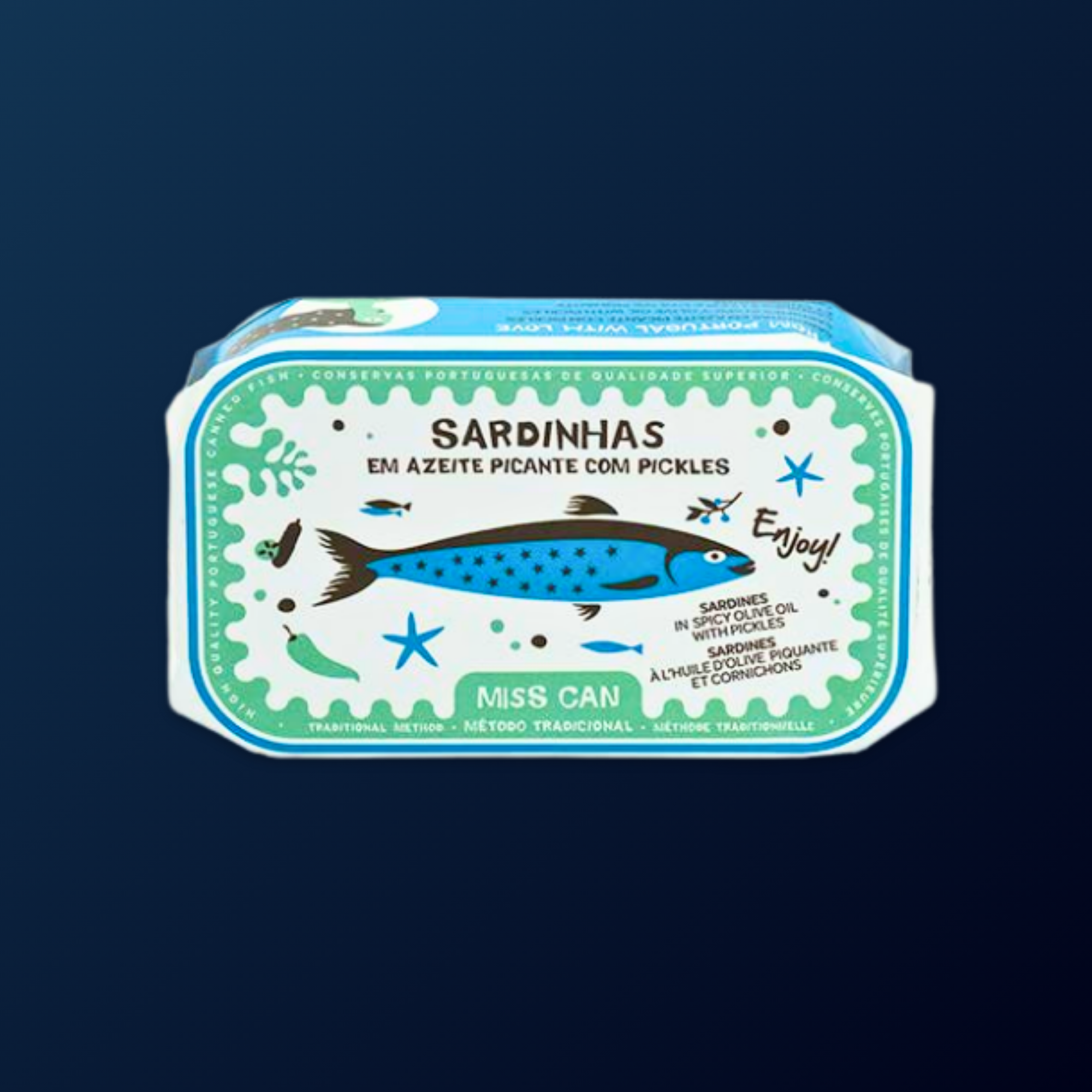 MISS CAN Sardines in Spicy Olive Oil with Pickles