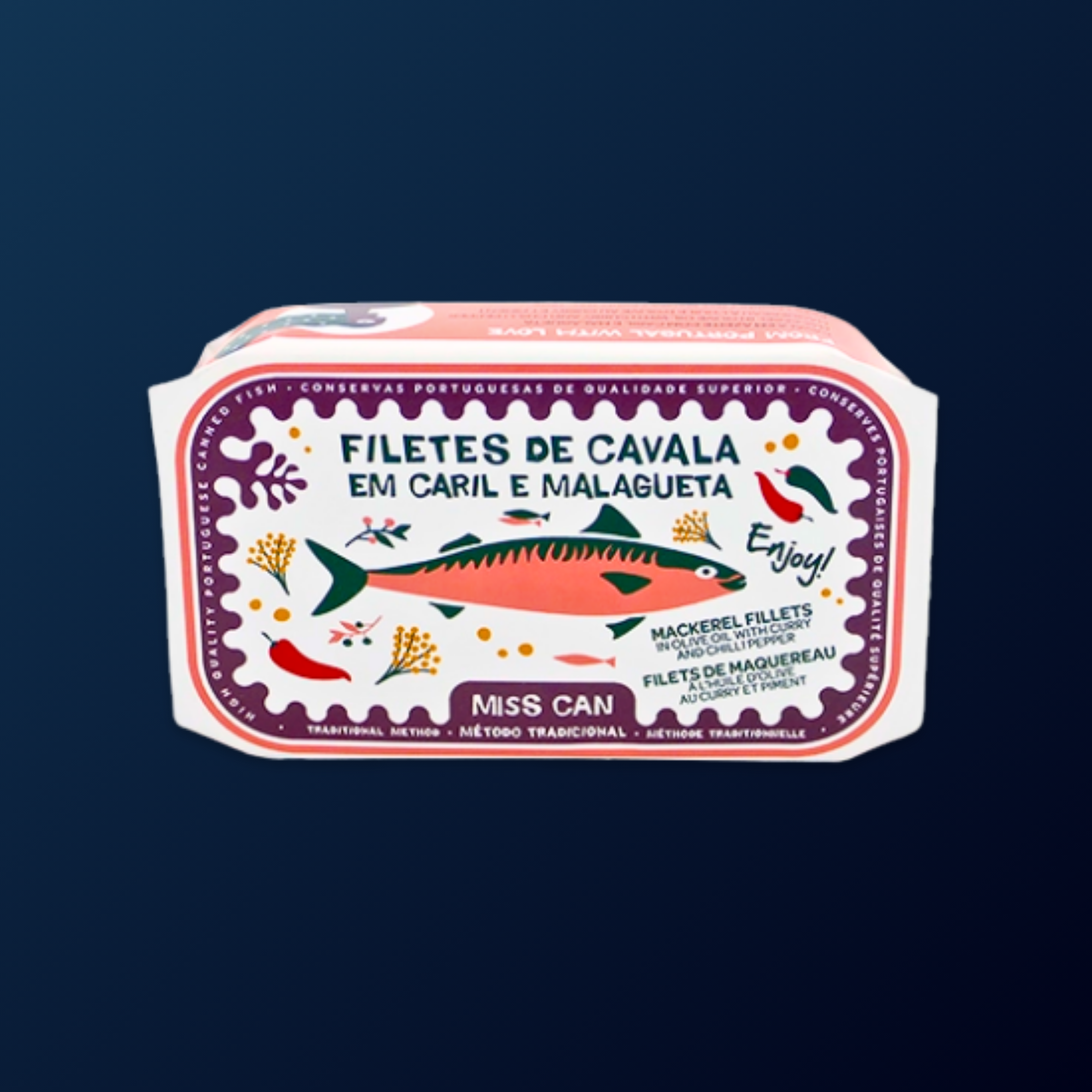 MISS CAN Mackerel Fillets with Curry and Chili Pepper