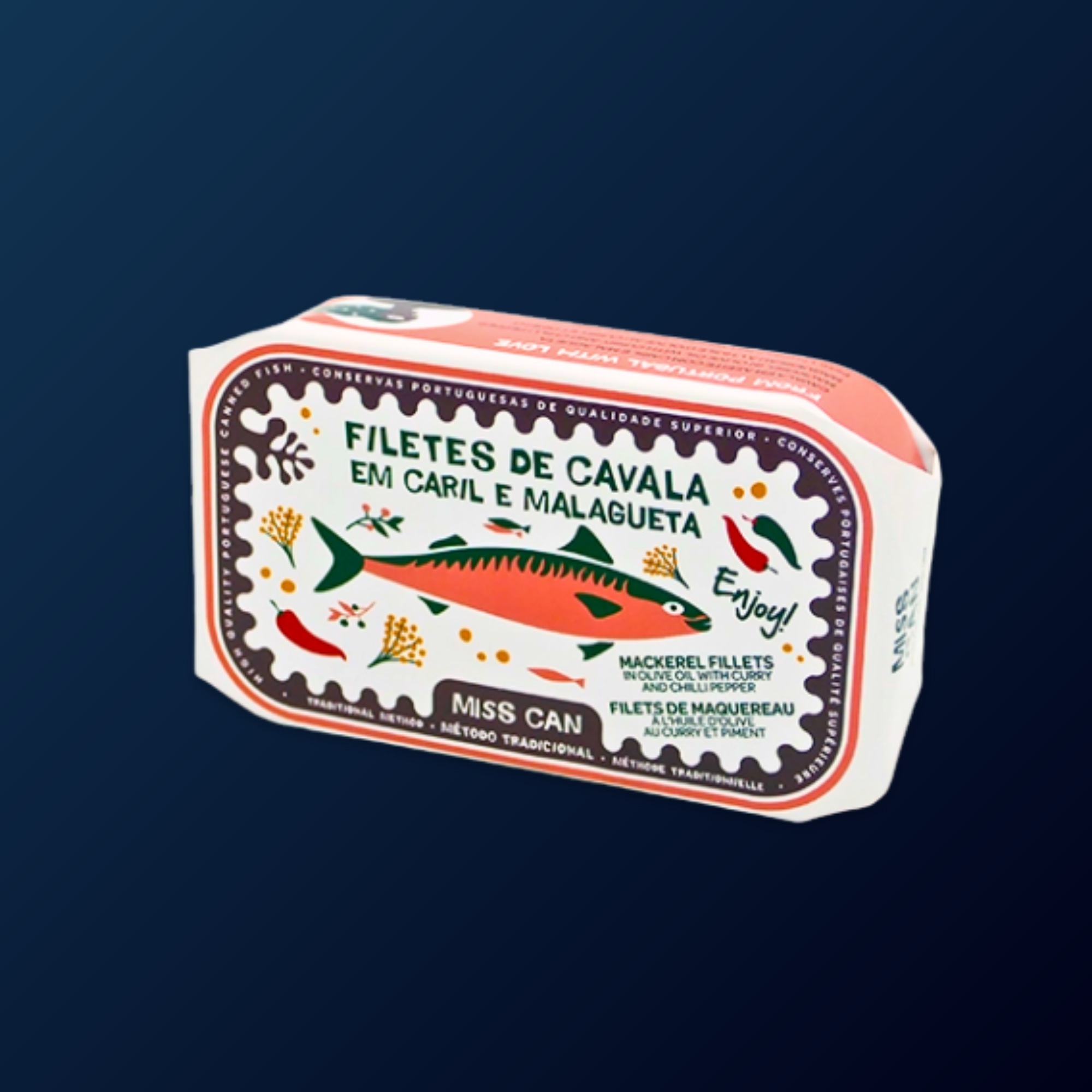 MISS CAN Mackerel Fillets with Curry and Chili Pepper