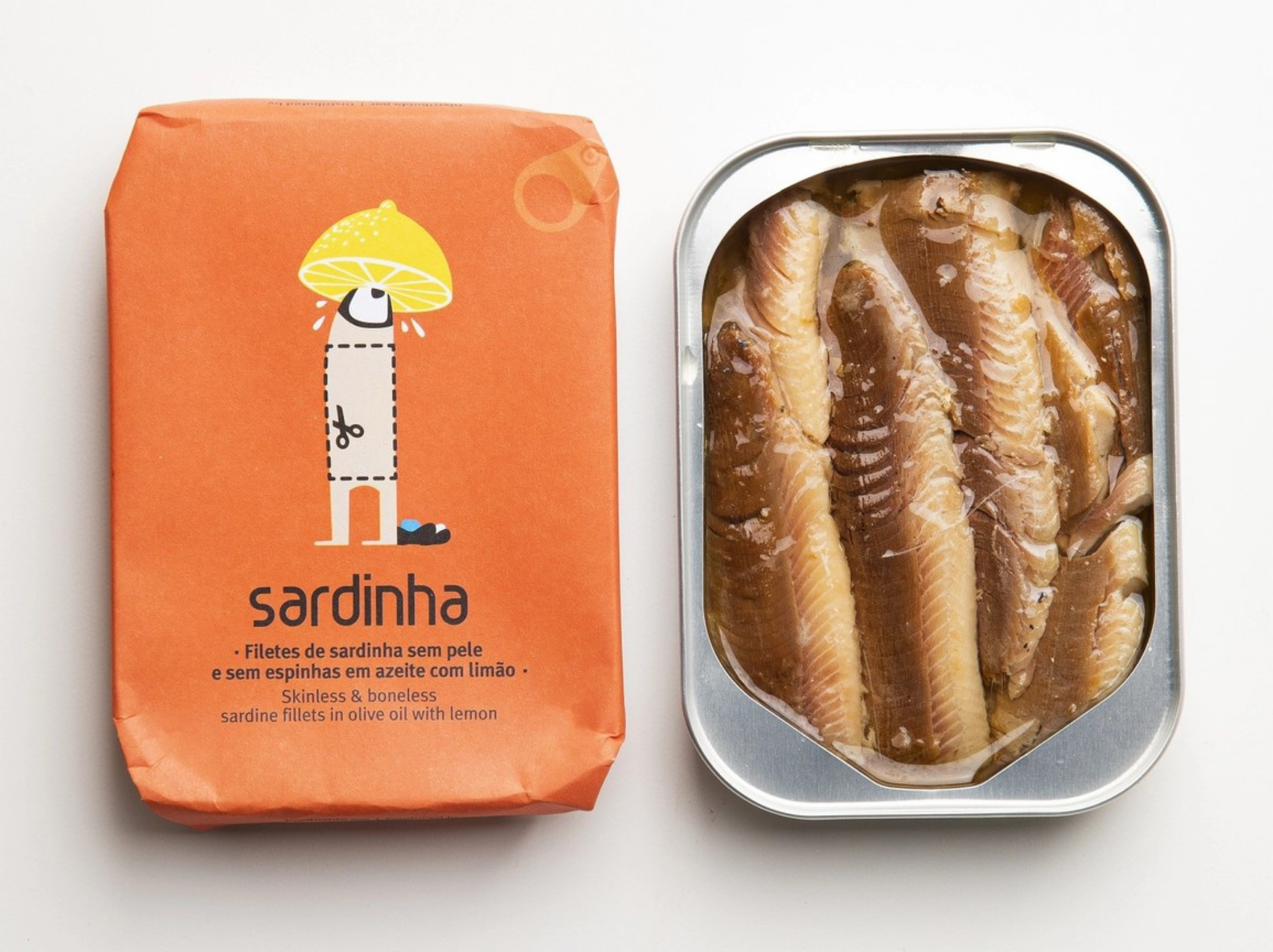 SARDINHA Skinless and Boneless Sardine Fillets in Olive Oil with Lemon