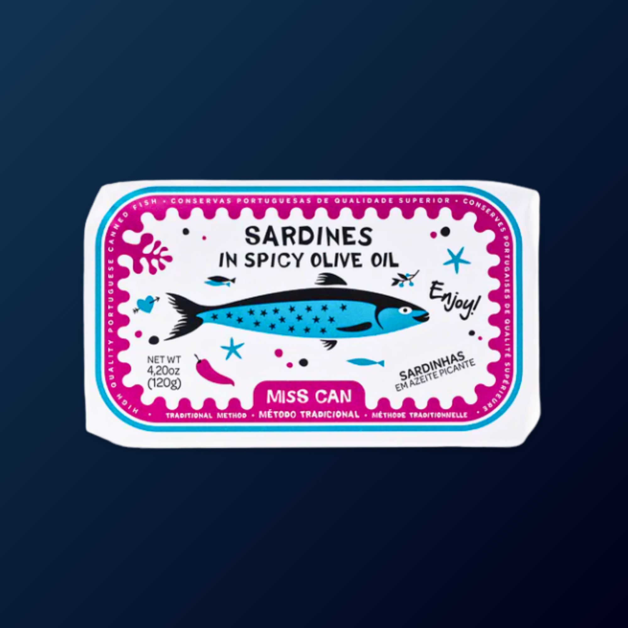 MISS CAN Small Sardines in Spicy Olive Oil