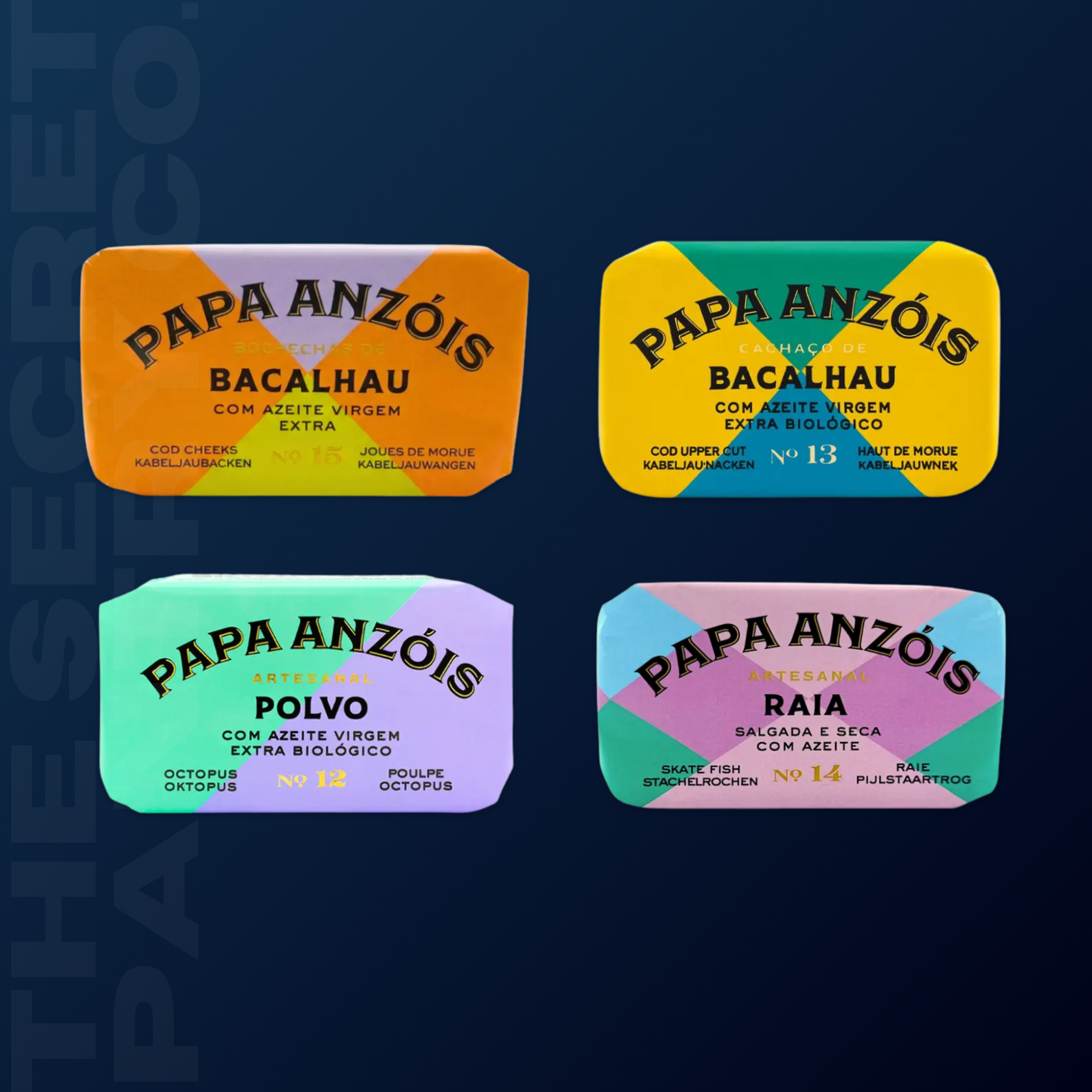 PAPA ANZÓIS Special Tin Discovery Box (Octopus, Cod Cheeks, Cod Neck, Skate Fish)