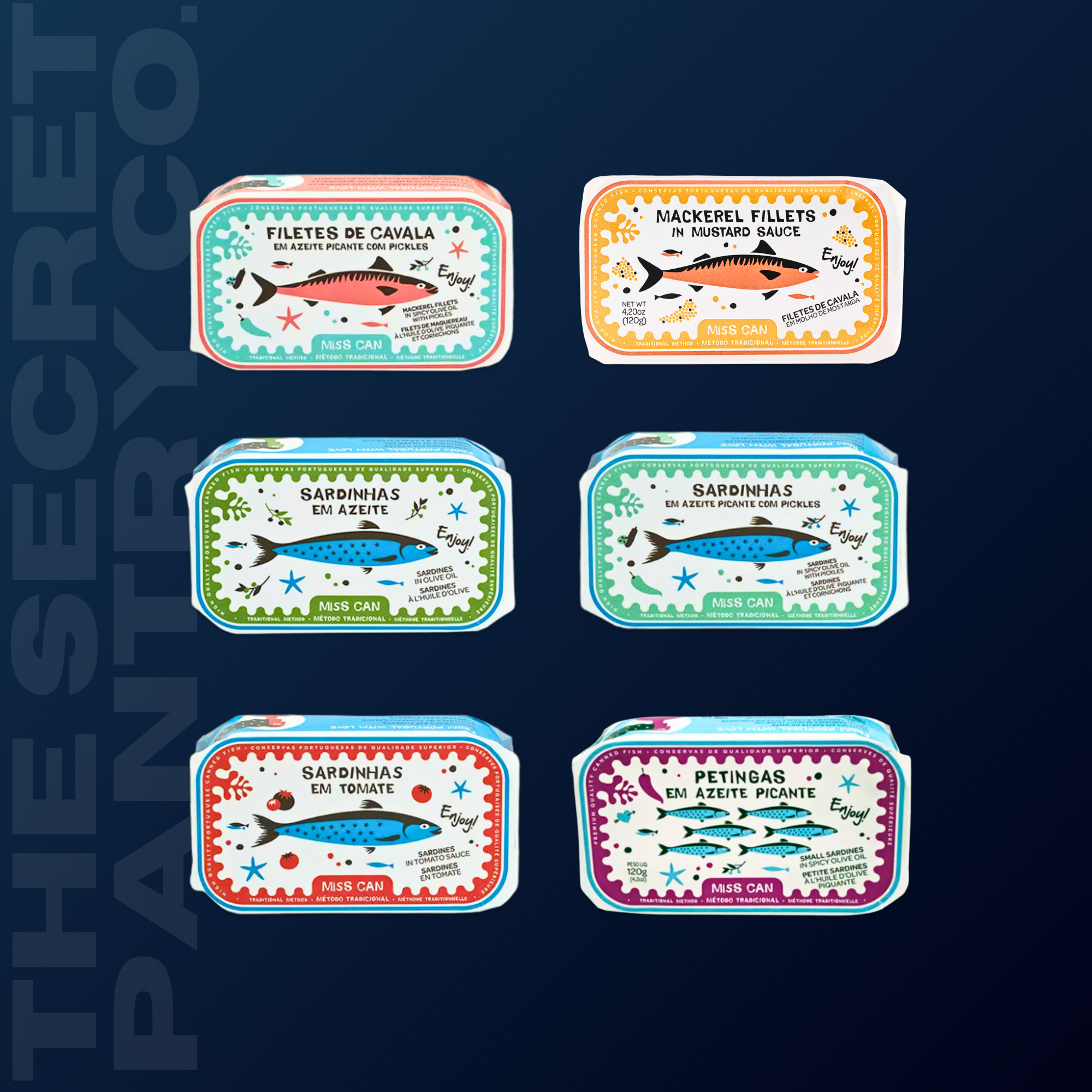 MISS CAN Mackerel and Sardine Tasting Box (6 Tins)