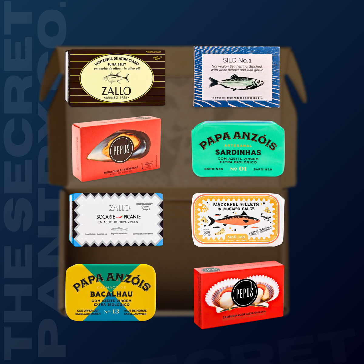 Premium Tinned Fish Variety Box No. 01 (8 Tins)