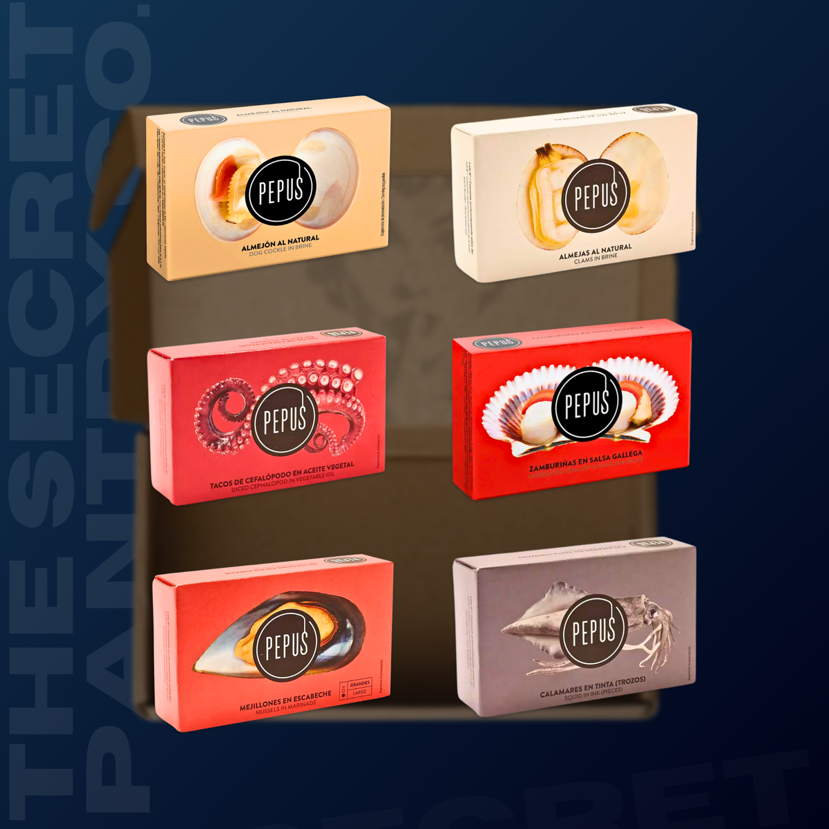 PEPUS Shellfish and Squid Explorer Box (6 Tins)