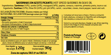 PIRI "Only Spiced" Sardines in Spicy Olive Oil (Hot)