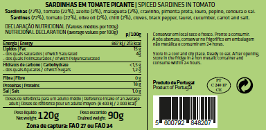 PIRI "Only Spiced" Sardines in Spicy Tomato Sauce